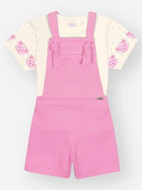 CONNJUNTO BLUSA E JARDINEIRA