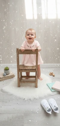 Vestido Bebê com Bordado Floral