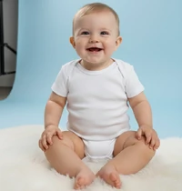 BODY UNISSEX MANGA CURTA EM SUEDINE