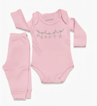 CONJ BODY MANGA LONGA COM ESTAMPA E CALCA EM SUEDINE