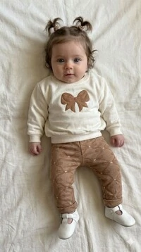 Conjunto Coleção Laços Off-White e Caramelo