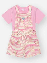 CONJUNTO BLUSA E JARDINEIRA