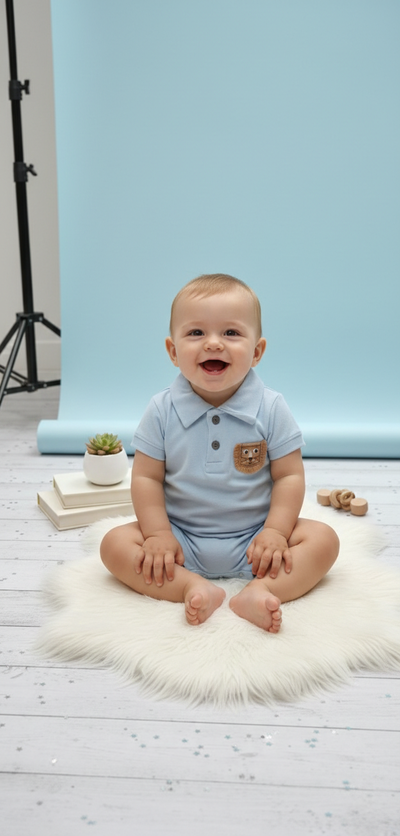 Foto Macacão Romper Polo Baby Leãozinho