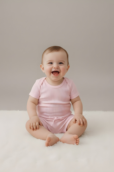 Foto Body Canelado Infantil 100% Algodão Bebê