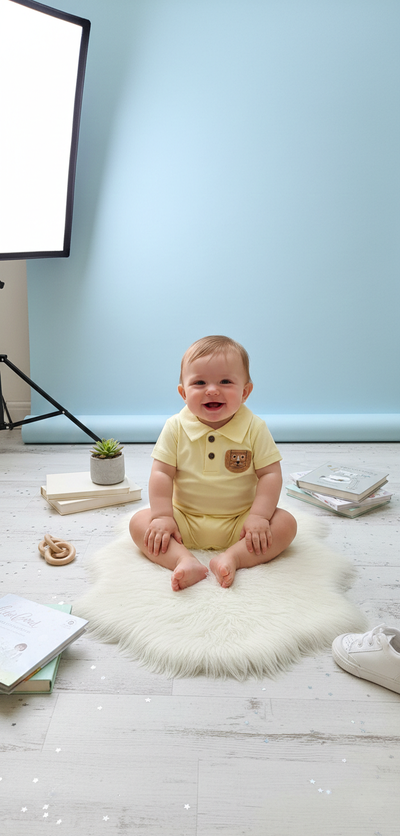 Foto Macacão Romper Polo Baby Leãozinho