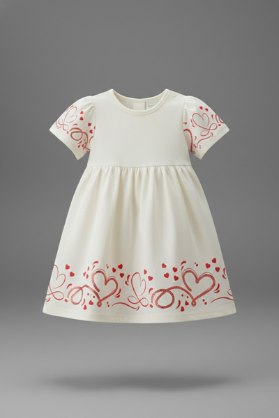 FotoVestido Off-White Corações Radiantes 🎀