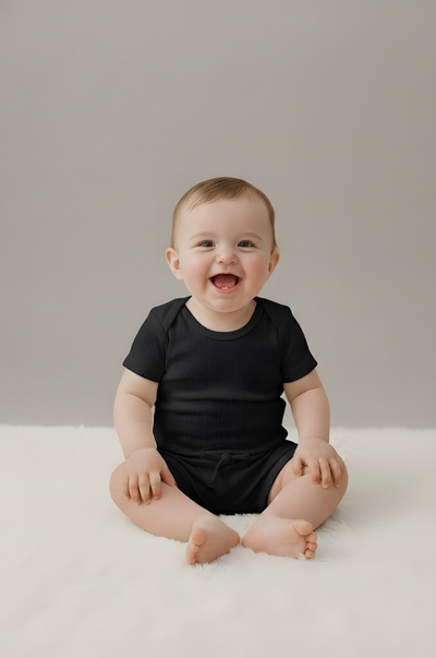 Foto Body Canelado Infantil 100% Algodão Bebê