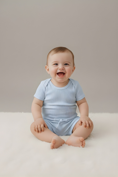 Foto Body Canelado Infantil 100% Algodão Bebê