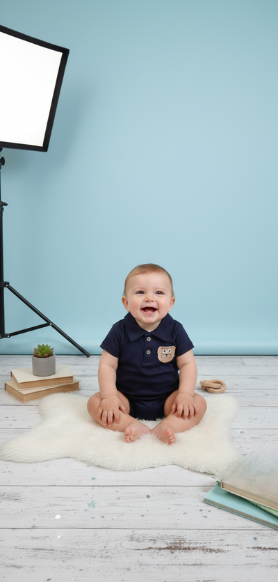 Foto Macacão Romper Polo Baby Leãozinho