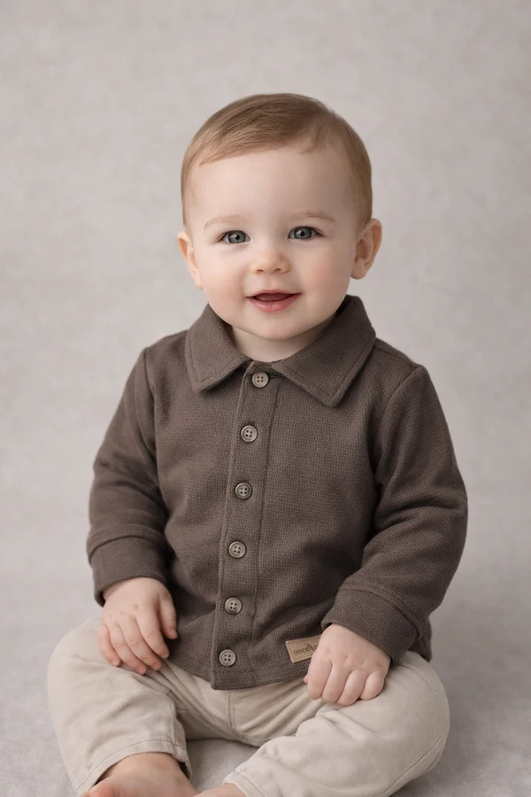 Camiseta/Jaqueta Botões Amadeirados