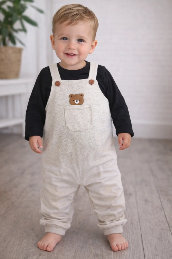 Jardineira Teddy Hug 🧸✨