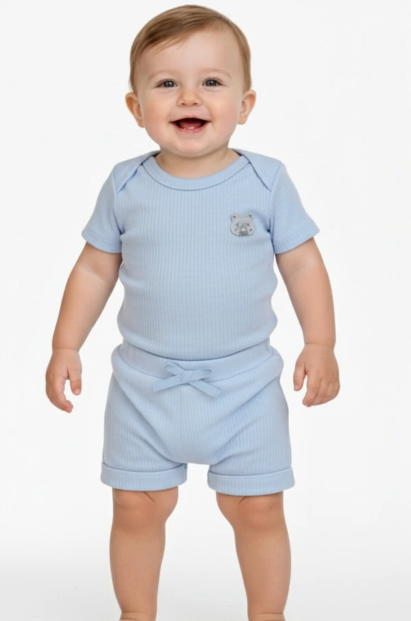 CONJUNTO BODY E BERMUDA CANELADO