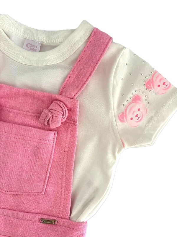 CONNJUNTO BLUSA E JARDINEIRA