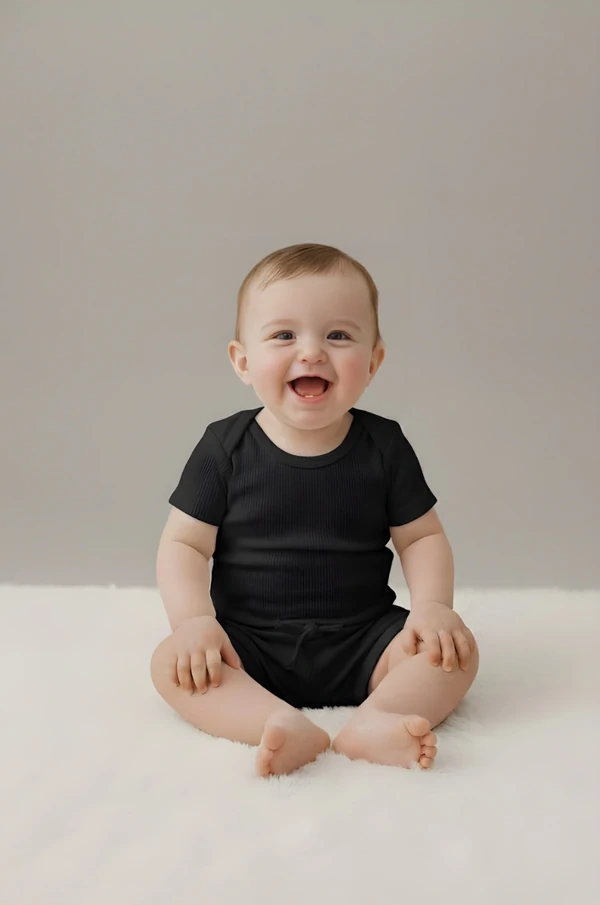 Body Canelado Infantil 100% Algodão Bebê