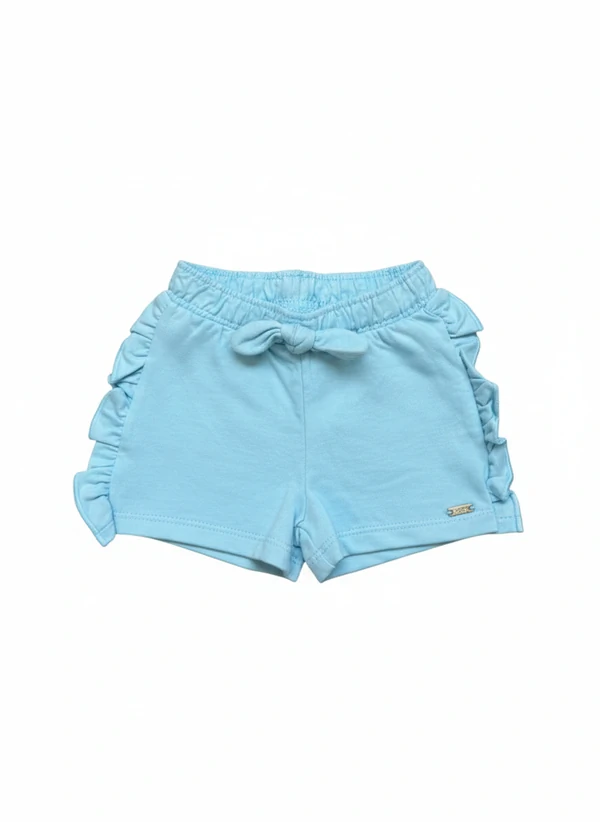 Shorts Conforto com Laço e Babados Laterais