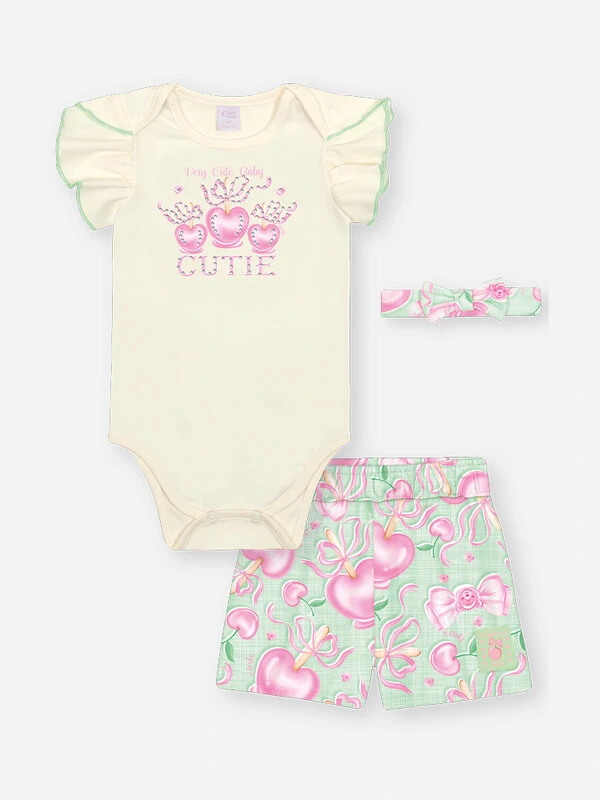 CONJUNTO BODY E SHORTS