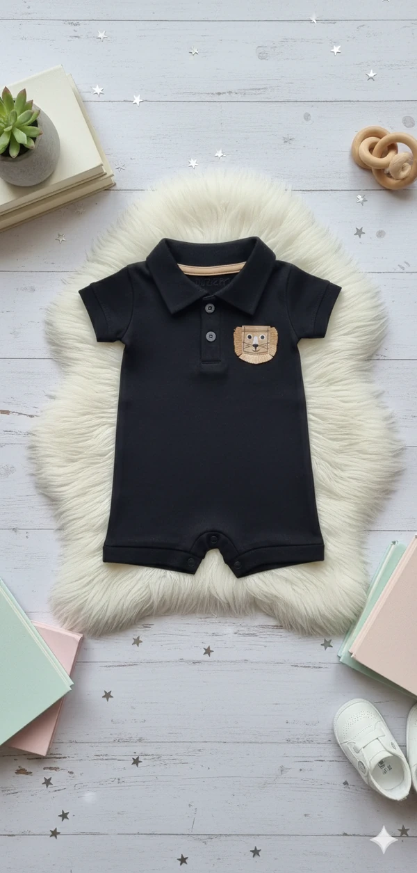 Macacão Romper Polo Baby Leãozinho