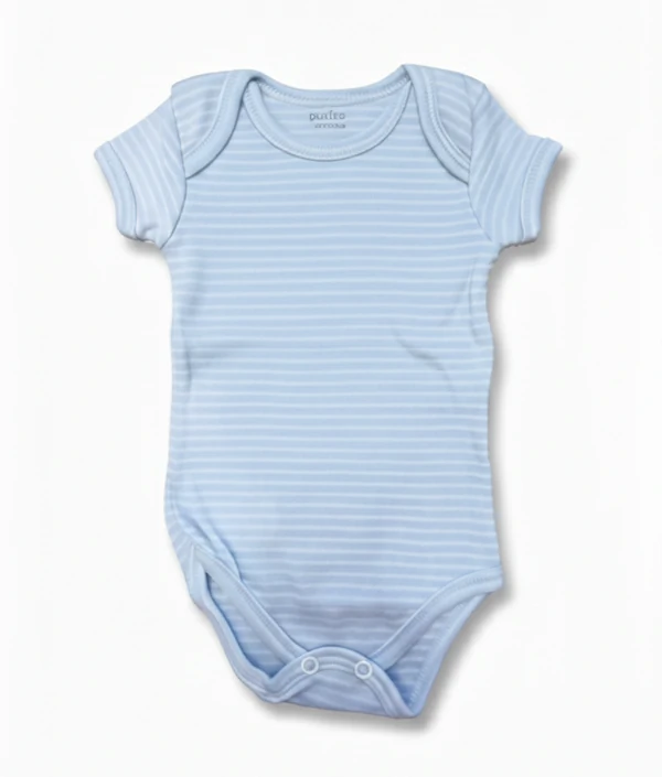 KIT BODIES UNISSEX MANGA CURTA EM SUEDINE LISTRADO E SUEDINE LISO COM ESTAMPA