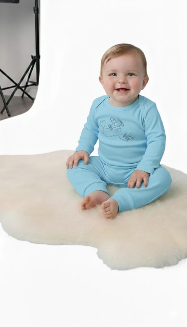 Conjunto Bebê unissex em suedini