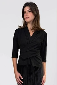 Blusa Lumen Drapê Suede