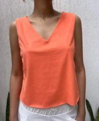 Blusa Cropped Lotus Suede
