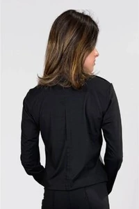 Blusa Miragem Recortes Couro