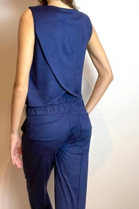 Blusa Cropped Transpassado Suede