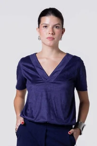 Blusa Wing Suede