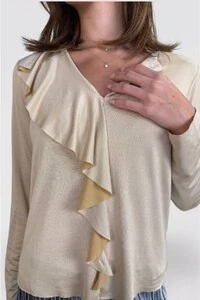 Blusa Elipse Babado Daylily
