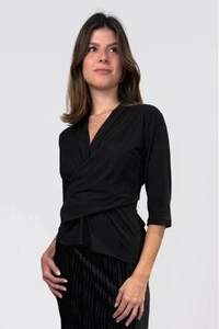 Blusa Lumen Drapê Suede