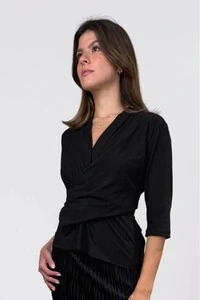 Blusa Lumen Drapê Suede
