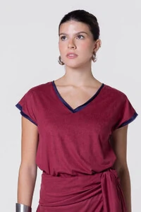 Blusa Bloom Suede