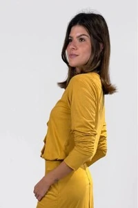 Blusa Elipse Babado Suede