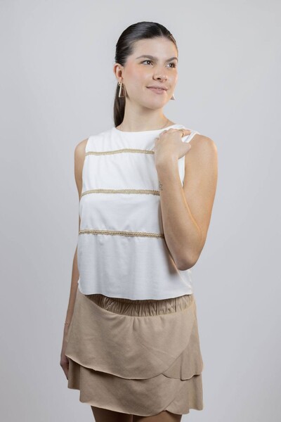 FotoBlusa Cropped Naline Suede