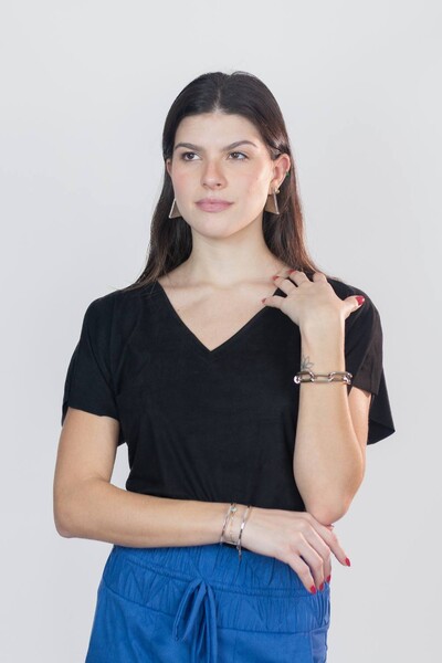 Foto Blusa Manga Larga Suede
