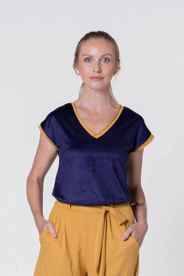 Blusa Bloom Suede