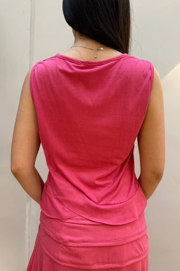 Blusa Cropped Lotus Suede