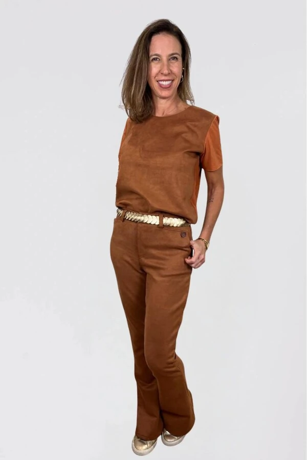 Calça Flare Vital Suede Grosso