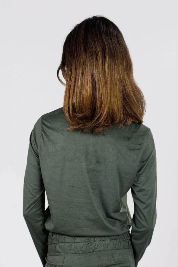 Blusa Elipse Babado Suede