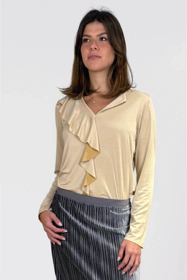 Blusa Elipse Babado Daylily