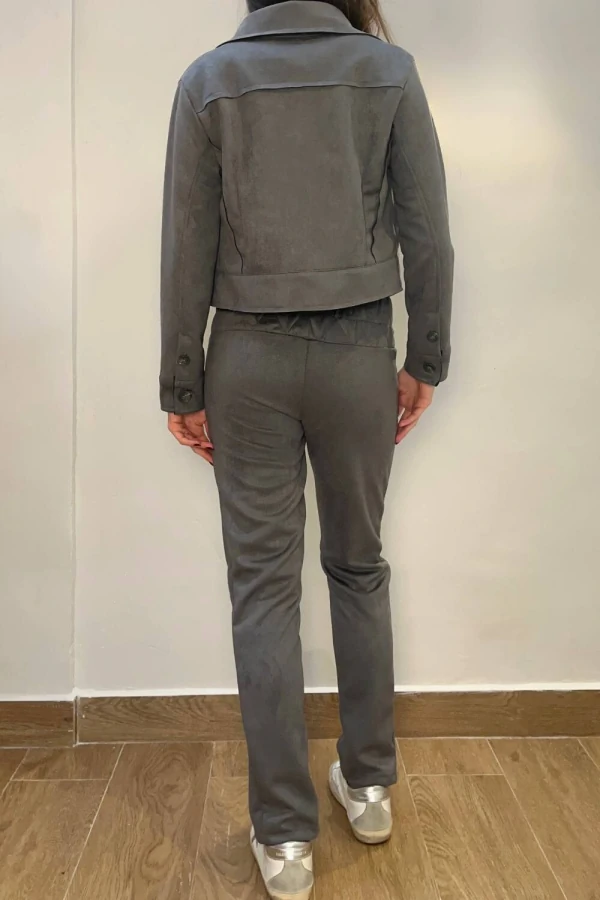 Jaqueta Cropped Positano Suede Grosso