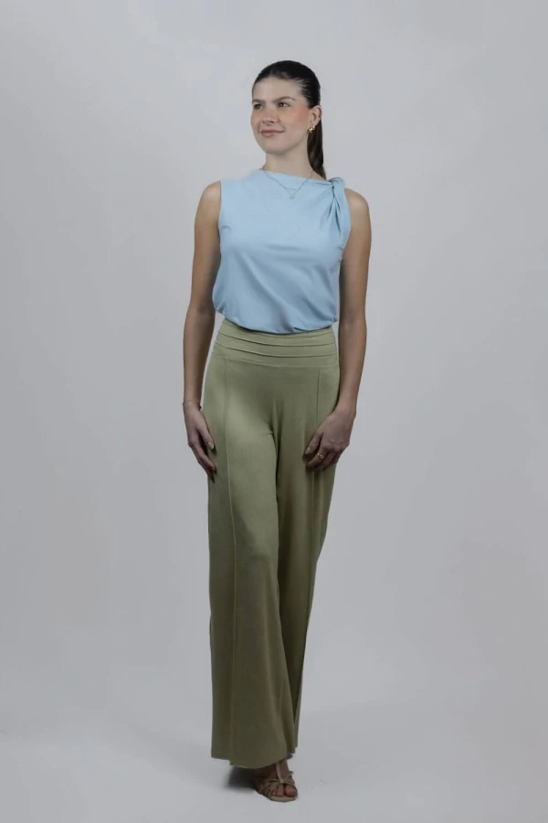 Calça Pantalona Sanya Suede