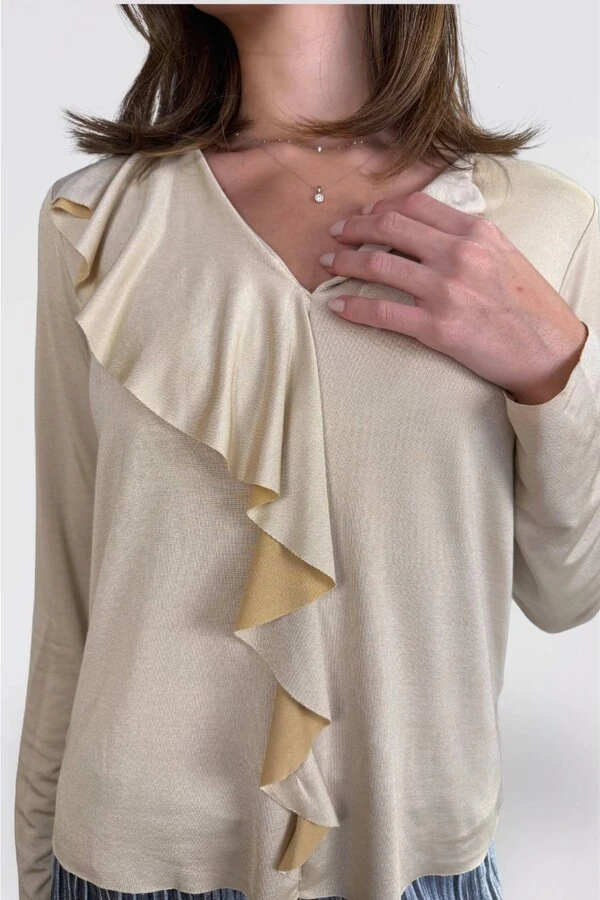 Blusa Elipse Babado Daylily