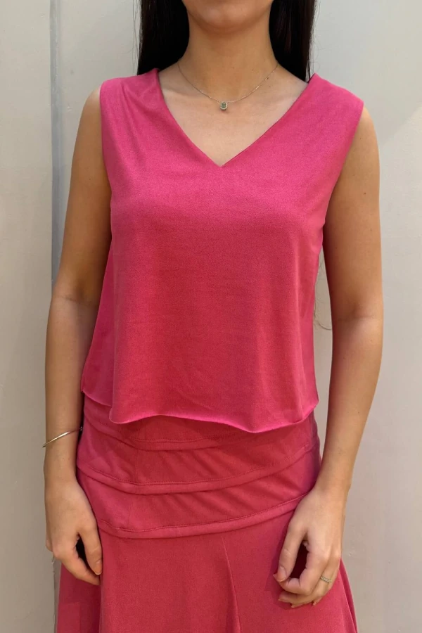 Blusa Cropped Lotus Suede