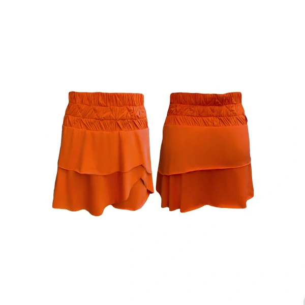 Short Saia 3 Elásticos Suede