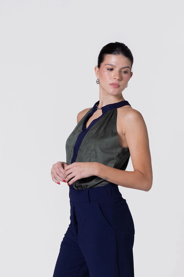 Blusa Brisa Suede e Linho