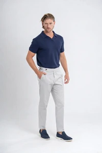 Camisa Polo Rich Tricô Texturizada Sem Botão - Linha Rich