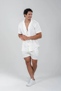 Camisa Paradizo Tricô Texturizada Gola Cubana - Linha Urban