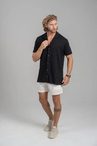 Camisa Paradizo Tricô Texturizada Gola Cubana - Linha Urban