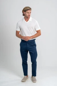 Camisa Polo Rich Tricô Texturizada Sem Botão - Linha Rich